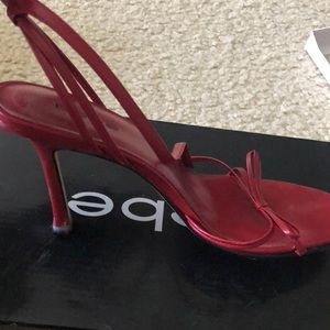 Red Bebe shoes size 9. Straps